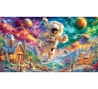 Sunflowers-and-Loup-Fantasy-Art Puzzle 1000 Pièces pour Adultes - en Carton Recyclé pour la Décoration 38x26cm/1000pcs