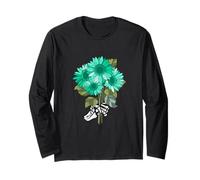 Sunflowers My Last, My All Light Teal Aqua Manche Longue