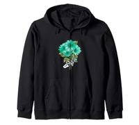 Sunflowers My Last, My All Light Teal Aqua Sweat à Capuche