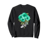 Sunflowers My Last, My All Light Teal Aqua Sweatshirt