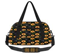 Sunflowers Sac de sport léger pour filles et garçons, motif fleurs jaunes, petit sac de sport pour enfants, petit sac de voyage, sac de danse, tournesols, 18.5L x 7.8W x 9.4H