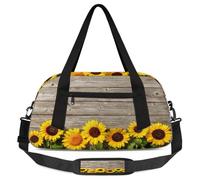 Sunflowers - Sac de sport léger pour filles et garçons, planche en bois, petit sac de sport pour enfants, petit sac de voyage, sac de danse, tournesols, 18.5L x 7.8W x 9.4H