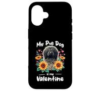 Sunflowers Valentine's Day Puli Dog Valentines Coque pour iPhone 16