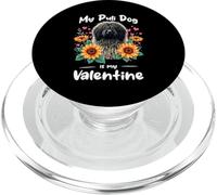 Sunflowers Valentine's Day Puli Dog Valentines PopSockets PopGrip pour MagSafe