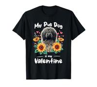 Sunflowers Valentine's Day Puli Dog Valentines T-Shirt