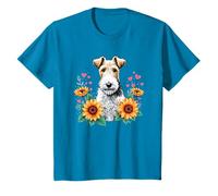 Sunflowers Wire Fox Terrier T-Shirt