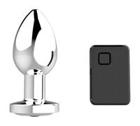 Sunfo - plug anal vibrant télécommandé rechargeable - argent