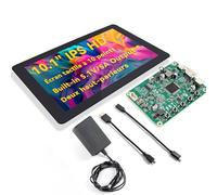 SUNFOUNDER Écran Tactile DIY 10 Pouces pour Raspberry Pi 5, IPS HD 1280x800 LCD, 60Hz, Sortie 5,1V/5A, HDMI, Tactile 10 Points, sans Pilote, Haut-parleurs, RPi 5/4/3/Zero 2W, RetroPie, Home Assistant