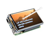 SunFounder Écran tactile IPS 3,5" 480×320, affichage SPI avec stylet pour Raspberry Pi 5/4B/3B+/Zero 2W/Pironman 5/Max, 50 FPS, 65K couleurs, 40 broches, Trixie/Ubuntu/Kali/RetroPie