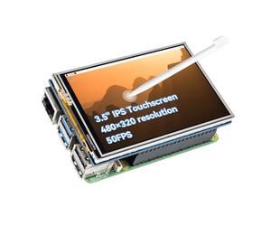 SunFounder Écran tactile IPS 3,5" 480×320, affichage SPI avec stylet pour Raspberry Pi 5/4B/3B+/Zero 2W/Pironman 5/Max, 50 FPS, 65K couleurs, 40 broches, Trixie/Ubuntu/Kali/RetroPie