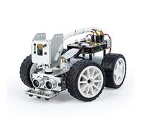 SunFounder Kit robotique vidéo Picar-X AI pour Raspberry Pi 5/4/3B+/Zero 2w, LLMs ChatGPT-4o/Gemini/Grok, Reconnaissance vocale et vidéo, Python, Scratch, caméra, Batterie (RPI Non Inclus)