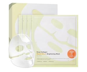 SUNGBOON EDITOR Deep Collagen Niacin-Vita C Masque de nuit 37 g x 4 ea | Véritable collagène 2 160 000 PPB avec niacinamide et vitamine C | Masque facial hydratant pour la peau en verre