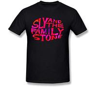 sungen Men's Sly Family Stone Logo T Shirt Black L
