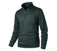 Sungerdasa Homme Zippé 1/4 Sweatshirt en Polaire à Sweats Pull Manches Longues et Fermeture éclair Pullover pour l'automne et l'hiver