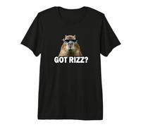 Sunglasses Meme Lover Gen Alpha Slang Got Rizz Capybara T-Shirt Haut de Gamme