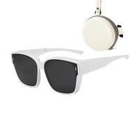 Sunglasses Over Glasses for Women, UV Protection Folding Sunglasses, Portable Eyewear for Men and Womens, Ideal for Sports, Biking, Fishing, Beach, Outdoor Travel, Hiking, Lightweight