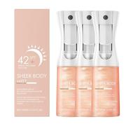 Sunglazee Sheer Body Mist Sunscreen SPF 42, Infused with Shimmering Body Oil, Brightens, Hydrating Mist, Hydrates, Gives Skin a Glowy Finish, Fast-Absorbing, Lightweight, 200ml