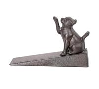 Sungmor-Arrêts de Porte Chat Mignon Heavy Duty en Fonte | 15.3 × 5 × 9.8cm, Style Antique | Cale-Porte de Porte décorative avec Une Statue d'animaux Mignons | Support de Porte Coupe-Vent pour Patio