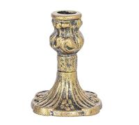 Sungmor Bougeoir vintage en fonte dorée - 11,2 cm de haut - Bougeoir lourd de style antique pour centre de table, cheminée ou décoration d'intérieur de ferme