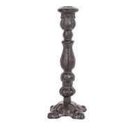 Sungmor Bougeoir vintage en fonte noire - 22,1 cm de haut - Chandelier lourd de style antique pour centre de table, cheminée ou décoration d'intérieur de ferme