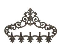 Sungmor Cintre mural mural en fonte de style rétro avec 5 crochets - 33.2 × 22.2cm / Support creux pour motif décoratif - Charmant décor pour la maison