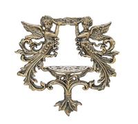 Sungmor Étagère murale vintage en forme d'ange en fonte - Support mural chérubin en bronze antique, décoration de style victorien pour salon, entrée, jardin, terrasse