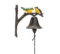 Sungmor Heavy Duty en fonte à suspendre Cloche Murale, manuel de porte décoratif Bell, fixation murale Couleur Oiseaux Bell, jardin et maison & Store et extérieure Décorations 2-birds