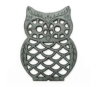 Sungmor Heavy Duty Trivet en métal en Forme de Hibou en Forme de Support, étagère Noire résistante à la Rouille, Supports pour casseroles Chaudes ou théière, Cuisine