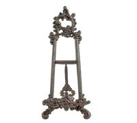 Sungmor Présentoir vintage en fonte pour livre de cuisine, Porte Livre, petit chevalet orné de fleurs de lys - 39,4 cm de haut - Pour livre de recettes, cadre photo, assiette, décoration de cuisine