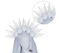 SunGoddess Serre-tête pour femme avec fleur de rose VirginMary pour Halloween, fête, déguisement, mariage, festival, décoration de cheveux