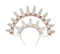 SunGoddess Serre-tête pour mariée, jeu de rôle, accessoire de scène, bijou de cheveux féminin, élégant pour église