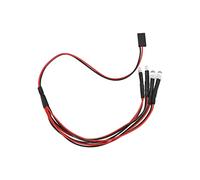SUNGOOYUE 1/24 RC Car LED Light Pile, 4 LED RC Car Light avec 2 Pièces de Mise à Niveau de Conception Blanche et 2 pour l'accessoire Axial SCX24 Axial
