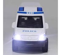 SUNGOOYUE 1:32 Ambulance en Alliage Automatique Jouet, Jouets Frais avec Tuyau et Fonction D'éclairage, Interaction Parent-Enfant, Idéal pour (Blue)