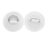 SUNGOOYUE 2pcs Patch cassé sur Un Bateau Gonflable pour PVC -Kajak, Boucle en Acier Inoxydable Solide, adapté à la Planche de Surf Kayak -kanu (White)