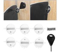 SUNGOOYUE 6pcs Black and White -Plastic -Cups Floss Floss with Wrench, testé pour Une Excellente qualité, Parfait pour Les Surfeurs de Niveaux (White)