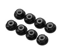 SUNGOOYUE 8 Pièces 1/24 M2 écrou anti-desserré, Doublure en Nylon à Bride en Alliage D'aluminium écrous Hexagonaux Autobloquants, avec Conception Autobloquante, pour Voiture Axiale SCX24 (BLACK)