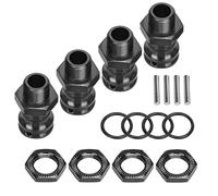 SUNGOOYUE Adaptateur D'extension D'Adaptateur de Moyeu Hexagonal de Roue en Aluminium de 17 Mm, Adaptateur D'extension de Roue de Voiture 1/8 RC pour Voiture Télécommandée (Black)
