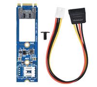 SUNGOOYUE Adaptateur M.2 vers, Carte de Conversion Horizontale M.2 NGFF vers 7 Broches avec Câble d'alimentation 4 Broches pour Extension de la Carte Mère