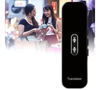 SUNGOOYUE Appareil de Traduction de Langue, Traduction Vocale en Temps Réel avec Prise en Charge Multilingue, pour Les Discussions Sociales d'apprentissage des Voyages et des Affaires (Black)