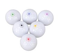 SUNGOOYUE Balles de Golf Qui Brillent dans Le Noir, 6 Balles de Golf Lumineuses à LED avec Batterie Longue Durée de 48 Heures pour la Pratique Nocturne, pour Hommes, Femmes et Enfants,