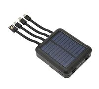 SUNGOOYUE Banque d'énergie Solaire, Chargeur Portable 20 000 MAh avec 4 Ports USB, Batterie étanche, Matériau PC ABS, Chargement de Panneau Solaire pour Randonnée en Plein Air, Camping (Black)
