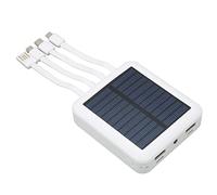 SUNGOOYUE Banque d'énergie Solaire, Chargeur Portable 20 000 MAh avec 4 Ports USB, Batterie étanche, Matériau PC ABS, Chargement de Panneau Solaire pour Randonnée en Plein Air, Camping (White)
