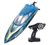 SUNGOOYUE Bateau RC à Grande Vitesse, Bateau de Course télécommandé brossé Résistant à l'eau avec Fonction de Réinitialisation de Chavirage et Avertissement de Batterie Faible, pour étang