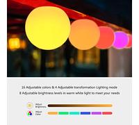 SUNGOOYUE Baule à LED Imperméable Colorée - Light Remote Control Lampe de Chambre pour la Décoration de Fête à la Maison PE + ABS