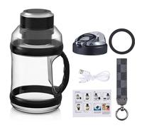 SUNGOOYUE Blender de Smoothie Portable, Bouteilles de Jus, Machine à Boucles Rechargeable USB 2L avec 6 Lames, 18000 Tr/Min pour la Gymnase de la Maison de Cuisine, Conception à Double Couvercle,