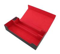 SUNGOOYUE Boîte de Rangement de Cartes Précises Aimant en Cuir PU - Locks de Cartes à Blocage avec Tiroirs Contient Plus de 550, Adaptées aux Amateurs de Jeu et de de Commerce (Noir Rouge)