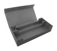 SUNGOOYUE Boîte de Rangement de Cartes Précises Aimant en Cuir PU - Locks de Cartes à Blocage avec Tiroirs Contient Plus de 550, Adaptées aux Amateurs de Jeu et de de Commerce (Grey)