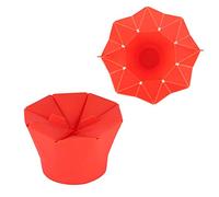 SUNGOOYUE Bol à Pop-corn Pliable en Silicone pour -ondes, 30 Cm, Design Pliable, Machine à Pop-corn Faite Maison, Rouge, pour la Cuisine, la Maison, la Soirée Cinéma, Halloween, Noël