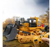 SUNGOOYUE Bulldozer RC à 9 Canaux à L'échelle 1:24, Véhicule de Construction télécommandé 2,4 GHz avec Lumière LED et Son de Simulation, pour Jouets éducatifs pour Enfants