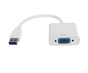 SUNGOOYUE Câble Adaptateur USB3.0 à Haute Définition à VGA pour Les Solutions Multidisplay, PC-Ordinateur Portable 10, Projecteur, Utilisation de Bureau (White)